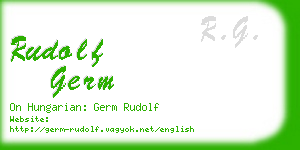 rudolf germ business card